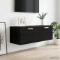 Preview: ARDEBO.de - Wandschrank Schwarz Eichen-Optik 100 x 36,5 x 35 cm