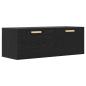 Preview: Wandschrank Schwarz Eichen-Optik 100 x 36,5 x 35 cm