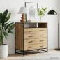 Preview: ARDEBO.de - Schubladenschrank 4-Schublade Artisan-Eiche 70 x 41 x 83,5 cm