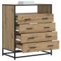 Preview: Schubladenschrank 4-Schublade Artisan-Eiche 70 x 41 x 83,5 cm