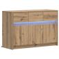 Preview: TV-Schränk 91 x 34 x 61 cm Artisan-Eiche Holzwerkstoff