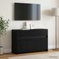 Preview: TV-Schränk 91 x 34 x 61 cm Schwarze Eiche Holzwerkstoff