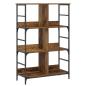 Preview: Regal 4 Ebenen 78,5 x 33 x 117,5 cm Metall PB Altholz