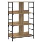 Preview: Regal 4 Ebenen 78,5 x 33 x 117,5 cm Metall PB Artisan-Eiche