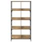 Preview: Regal 4 Ebenen 78,5 x 33 x 153 cm Metall PB Artisan-Eiche