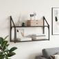 Preview: ARDEBO.de - Wandregal Wandhalterung Altholz 80 x 21 x 51 cm Metall PB