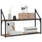 Preview: Wandregal Wandhalterung Altholz 80 x 21 x 51 cm Metall PB