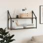 Preview: ARDEBO.de - Wandregal Wandhalterung Artisan-Eiche 80 x 21 x 51 cm Metall PB