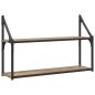 Preview: Wandregal Wandhalterung Artisan-Eiche 80 x 21 x 51 cm Metall PB