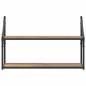 Preview: Wandregal Wandhalterung Artisan-Eiche 80 x 21 x 51 cm Metall PB