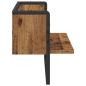 Preview: Wandregal Wandhalterung Altholz 65 x 25 x 30 cm Metall PB