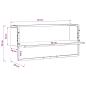 Preview: Wandregal Wandhalterung Altholz 65 x 25 x 30 cm Metall PB
