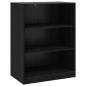 Preview: Kleiderschrank Schwarz Eichen-Optik 77 x 48 x 102 cm PB