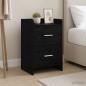 Preview: Nachttische 2 stk. Schwarze Eiche 40 x 30 x 60 cm Holzwerkstoff