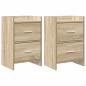 Preview: ARDEBO.de - Nachttische 2 stk. Sonoma-Eiche 40 x 30 x 60 cm Holzwerkstoff