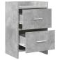 Preview: Nachttische 2 stk. Betongrau 40 x 30 x 60 cm Holzwerkstoff