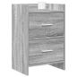 Preview: Nachttische 2 stk. Grau Sonoma 40 x 30 x 60 cm Holzwerkstoff