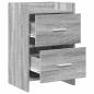 Preview: Nachttische 2 stk. Grau Sonoma 40 x 30 x 60 cm Holzwerkstoff