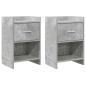 Preview: ARDEBO.de - Nachttische 2 stk. Betongrau 40 x 30 x 60 cm Holzwerkstoff