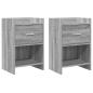 Preview: Nachttische 2 stk. Grau Sonoma 40 x 30 x 60 cm Holzwerkstoff