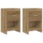 Preview: ARDEBO.de - Nachttische 2 stk. Artisan-Eiche 40 x 30 x 60 cm Holzwerkstoff