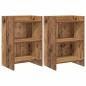 Preview: Nachttische 2 stk. Altholz 40 x 30 x 60 cm Holzwerkstoff