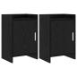 Preview: Nachttische 2 stk. Schwarze Eiche 40 x 30 x 60 cm Holzwerkstoff
