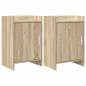 Preview: ARDEBO.de - Nachttische 2 stk. Sonoma-Eiche 40 x 30 x 60 cm Holzwerkstoff