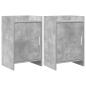 Preview: ARDEBO.de - Nachttische 2 stk. Betongrau 40 x 30 x 60 cm Holzwerkstoff