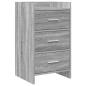 Preview: ARDEBO.de - Nachttische Grau Sonoma 40 x 36 x 70 cm Holzwerkstoff