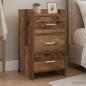 Preview: ARDEBO.de - Nachttische Altholz 40 x 36 x 70 cm Holzwerkstoff