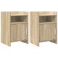 Preview: ARDEBO.de - Nachttische 2 stk. Sonoma-Eiche 40 x 36 x 60 cm Holzwerkstoff