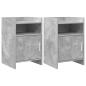 Preview: ARDEBO.de - Nachttische 2 stk. Betongrau 40 x 36 x 60 cm Holzwerkstoff