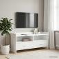 Preview: ARDEBO.de - TV-Schränk 100 x 33 x 47 cm Weiß Holzwerkstoff