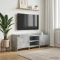 Preview: ARDEBO.de - TV-Schränk 130 x 33 x 47 cm Betongrau Holzwerkstoff