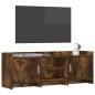 Preview: TV-Schränk 130 x 33 x 47 cm Geräucherte Eiche Holzwerkstoff