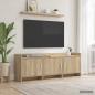 Preview: ARDEBO.de - TV-Schränk 130 x 33 x 47 cm Sonoma-Eiche Holzwerkstoff