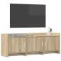 Preview: TV-Schränk 130 x 33 x 47 cm Sonoma-Eiche Holzwerkstoff
