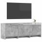 Preview: TV-Schränk 130 x 33 x 47 cm Betongrau Holzwerkstoff