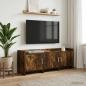 Preview: ARDEBO.de - TV-Schränk 130 x 33 x 47 cm Geräucherte Eiche Holzwerkstoff