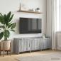 Preview: ARDEBO.de - TV-Schränk 130 x 33 x 47 cm Grau Sonoma Holzwerkstoff