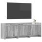 Preview: TV-Schränk 130 x 33 x 47 cm Grau Sonoma Holzwerkstoff