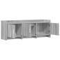 Preview: TV-Schränk 130 x 33 x 47 cm Grau Sonoma Holzwerkstoff