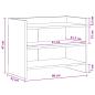 Preview: TV-Schränk 60 x 33 x 47 cm Geräucherte Eiche Holzwerkstoff
