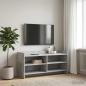 Preview: ARDEBO.de - TV-Schränk 100 x 33 x 47 cm Betongrau Holzwerkstoff