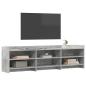 Preview: TV-Schränk 168 x 33 x 47 cm Betongrau Holzwerkstoff