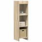 Preview: Bücherregal Sonoma-Eiche 30 x 30 x 111 cm Holzwerkstoff