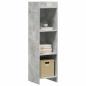 Preview: Bücherregal Beton Grau 30 x 30 x 111 cm Holzwerkstoff