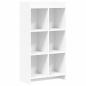 Preview: Bücherregal Weiß 59 x 30 x 111 cm Holzwerkstoff