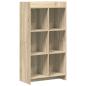 Preview: ARDEBO.de - Bücherregal Sonoma-Eiche 59 x 30 x 111 cm Holzwerkstoff